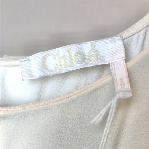 NWT Chloé Scalloped Crêpe Minidress FR36 - Picture 7 of 10